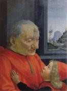 Domenico Ghirlandaio old man with a young boy USA oil painting artist